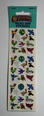 Vintage Sandylion Prismatic Bird Mini Stickers Peacock Toucan Parrot Cardinal