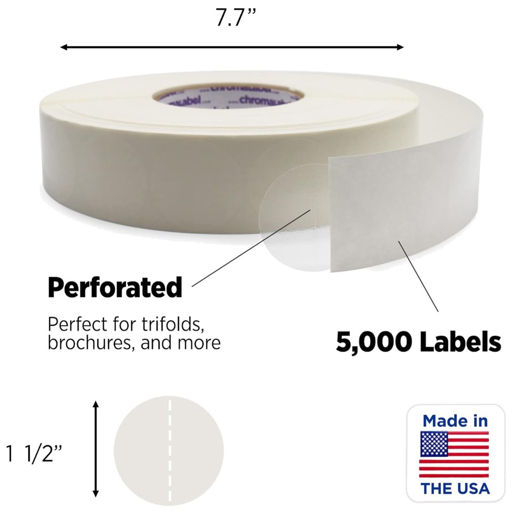 Crystal Clear Polystyrene Seals, 1.5″, 5000 Ct