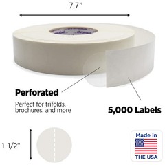 Crystal Clear Polystyrene Seals, 1.5″, 5000 Ct