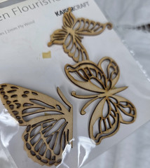 Kaiser Craft Magical Butterflies *Broken Antenna* Wooden Flourishes 2mm Plywood