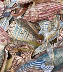 CREATURES OF THE SEA Die-Cuts (6pc)Ocean•Fish•Shells•Seahorse •Turtle•Glittered•