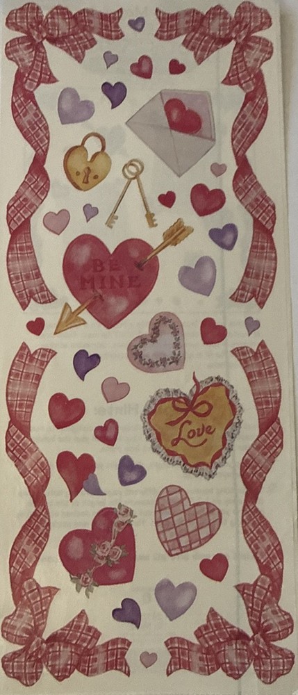 BE MINE Stickers(36pc)Frances Meyer•Valentine’s Day•Hearts •Bows•Card Making•