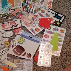 Mark Englebreit Multicolor Paper Cardstock Foam School Sports Embellishments Lot