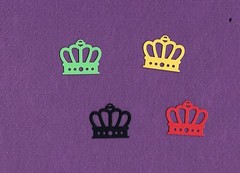 CROWN # 5 die cuts scrapbook cards