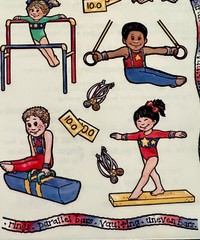 Rare Gymnastics Kids Stickers By “Tie Me To The Moon” Vintage•Large•Super Cute!
