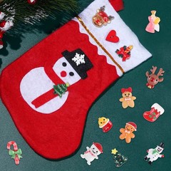 CCINEE 100pcs Christmas Resin Slime Charms for Craft, Santa Small, Multicolor