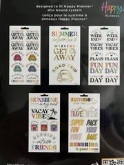 Happy Planner «Summer Bucket List» Sticker Sheet 34 Pieces Road Trip Travel New