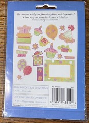 Amscan Paper Sherbet Birthday Die-Cuts Shapes Gifts Balloons Flowers Scrapbook