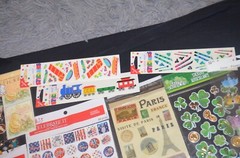 Scrapbooking Sticker Lot Mixed brands Occasions almost 1 LB