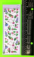 Cats & Garden Flowers Glittery Korean 1 Sheet Stickers Pack