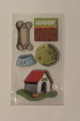 Vintage Puppy Dog Stickers Lot Bones Words Daisy Hill Creative Imaginations