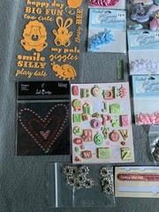 Scrapbooking & Craft Supplies Bundle Stickers Laser Borders Embellishments Ribbo