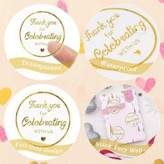 500Pcs 1 Inch Thank You For Celebrating With Us Stickers Wedding Party Favors