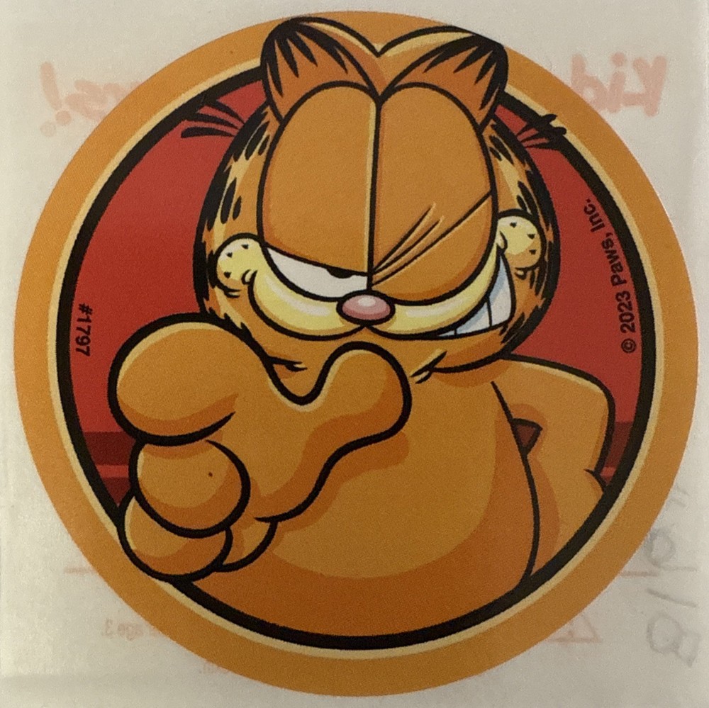 GARFIELD CIRCLE #3 Stickers Nickelodeon•Animal•Cat•Chubby•Cartoon•Card Making•