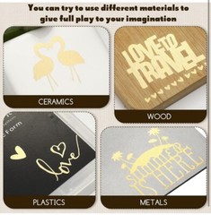10pc Transfer Stickers For Scrapbook Crafts Wood Metal Plastic Paper Scrap Book