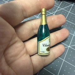 Champagne Bottle Charm Favor Decoration 1/6 Scale Barbie Miniature