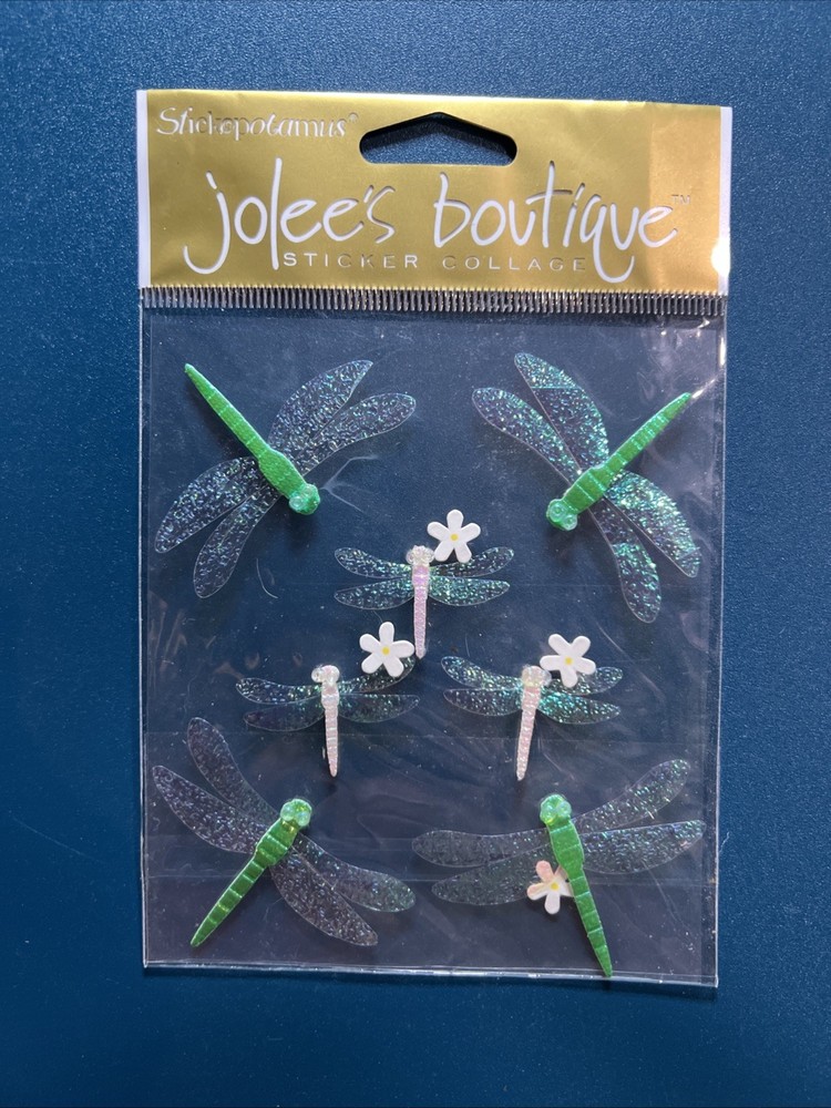 Jolee’s Botique Stickers Dimensional Dragonfly Shimmery Scrapbooking Retired