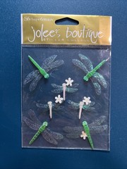 Jolee’s Botique Stickers Dimensional Dragonfly Shimmery Scrapbooking Retired