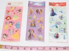 Hallmark Stickeroni Disney GLITTER Stickers Frozen, Tangled, & Princess Lot