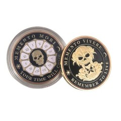 Memento Mori Challenge Coin Memento Vivere Coin Skull Challenge Coin
