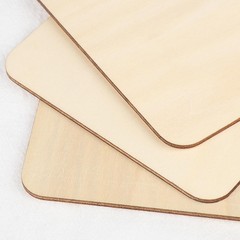 150 PCS Rectangle Unfinished Wood Pieces, 4 x 6 Inch Natural Wood Cutout Tile…