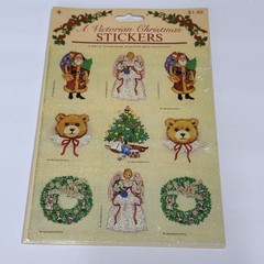 Lot/6 VTG Gibson Christmas Stickers (5) Sealed & (1) Pack Missing One Sticker