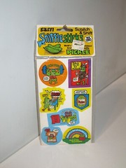 Gordy Scratch and Sniff Snifflesticks PICKLE Matte Sticker Sheet Pack Vtg 1981