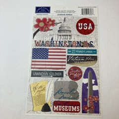 Karen Foster Design Cardstock Sticker Sheet Washington DC Destinations Acid Free