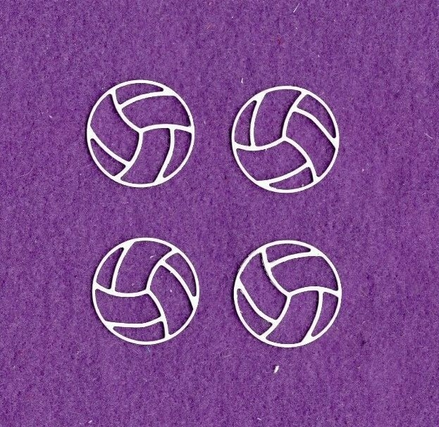 SPORTS VOLLEYBALL die cuts school cards scrapbook