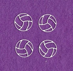 SPORTS VOLLEYBALL die cuts school cards scrapbook