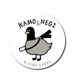 Duck & Leek Round (White English) B-SIDE LABEL sticker art thick graphic vinyl