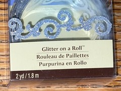 Recollections Silver Glitter On A Roll Borders Tape 2yds Card Scrapbook Stickers