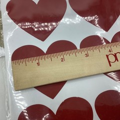Greenbrier Heart Scratch Off Stickers Red Silver Gold Lot