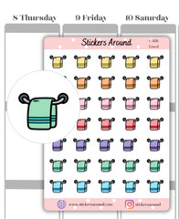 Wash Towel Icon Planner Sticker, Change Towel Sticker, Chores Sticker, Calendar