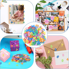 260PCS Foam Number and Letter Stickers for Crafts, DIY, Scrapbooking