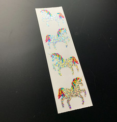 UNICORN PEGASUS HAMBLY HORSE RAINBOW MOD sticker decal prism prismatic GLITTER