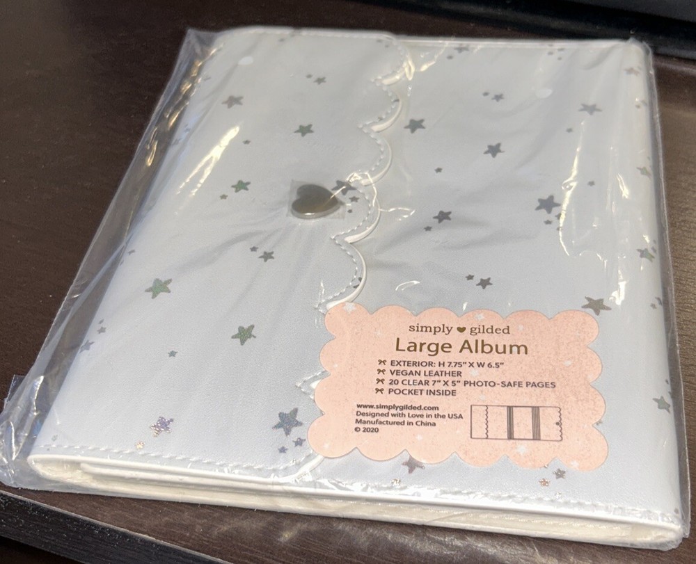 NEW Simply Gilded Large Blue Whale Sticker Album NIP