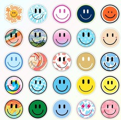 Fun Waterproof Cartoon Smiling Stickers Set – Perfect For Children & Teachers