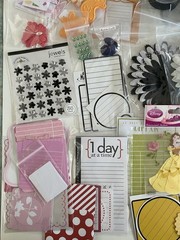 Huge Mixed Scrapbooking Em2 Lot Embellishments Doodlebug Ribbon Disney Flowers