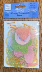 Deja Views ~ Clear Cut Shapes Glitter Accents Baby Sweet Girl Too Cute Scrapbook
