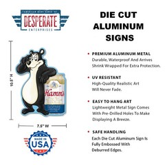 Desperate Enterprises Hamm’s Bear Can Embossed Aluminum Die Cut Sign – Nostal…