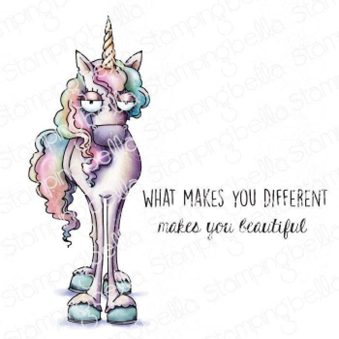 New Stamping Bella Rubber Stamp ODDBALL UNICORN cling set of 2 free USA ship