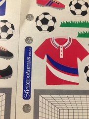 Lot Of 2 Stickopotamous Soccer Scrapbook Stickers Binder Ready Jersey Balls GOAL