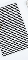 CraftbuddyUS 750pc x 3mm BLACK (30 stripes) Stick On Round Rhinestone Gems,DIY
