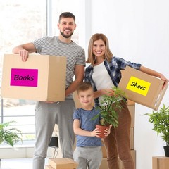 5×3 Inch Large Moving Labels for Boxes, 240 PCS Blank Moving Box Labels Stick…