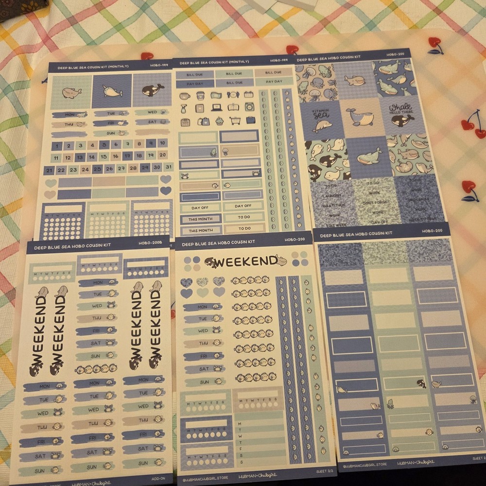 Hubman And Chubgirl H&C Deep Blue Sea Cousin Kit Monthly 6 Pages