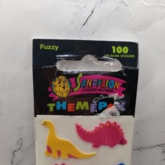 Vtg Sandylion Fuzzy Dinosaurs Stickers Themepak Pack Of 100 Stickers New