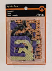 Halloween Letters Chipboard Scrapbooking Embellishments By Recollections 36 Pcs