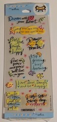 Hallmark Dimensional Multicolor Inspirational Words & Phrases Stickers