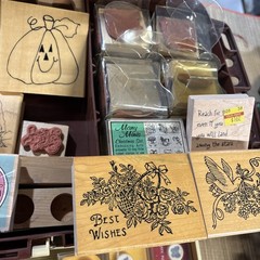 Over 175pc Mixed Lot of Rubber Stamps For Crafting Scrapbooking in Organizer